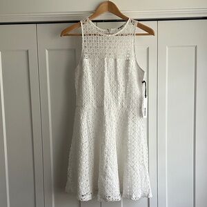 BB DAKOTA White Eyelet Sleeveless Dress